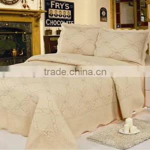 Microfiber Solid Embroidery Quilts Bedspreads thumbnail-1