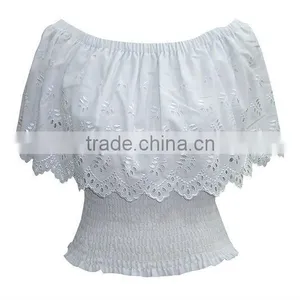 Pleat Fashion Clothing With Embroidery Cutwork thumbnail-1
