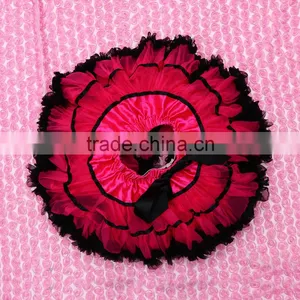 Girls Petti Skirt Design Princess Girls Dress Normal Style Chiffon Material Red and Black Tutu Skirt thumbnail-1