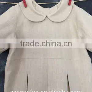 Boys Linen Romper Infant Baby Linen Jon Jon Shortall Toddler Baptism Outfit thumbnail-2
