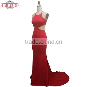 2017 China Manufacturer Customized Red Halter Evening Dress thumbnail-1
