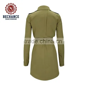 2016 Women's Fashion Spring Ventile Cotton Slim Parka Jackets Women Trench Coat for Wholesale Clothing thumbnail-4