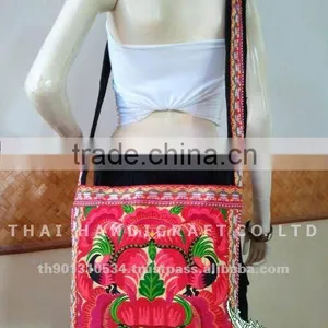 Thai Embroidered HMONG Hill Tribe Tote Hand Bag thumbnail-1