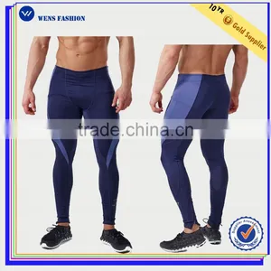 High Quality 86%Nylon 14%Spandex Gym Tights Compression Pants Men thumbnail-1