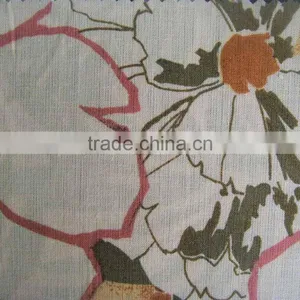 Linen Cotton Mixed Spinning Printed Fabric thumbnail-1