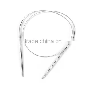 Custom Silver Tone Stainless Steel Circular Knitting Needles 81cm(31 7/8") Long Long, Needle Thickness: 3mm( 1/8") thumbnail-1