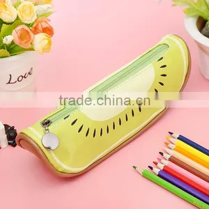 Creative Novel Zipper PU Fruit Melon Shaped Pencil Bag Case thumbnail-3