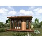 Wood / Aluminum Door Frames Prefab Log Homes Modern Bungalow Houses For Big Villa thumbnail-1