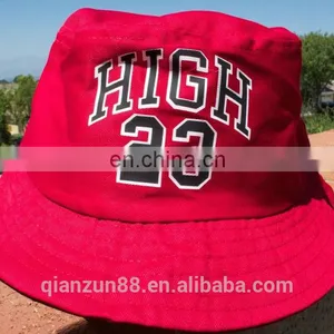 Blank Red Cotton Bucket Hat Boonie Bucket HATS/CAPS thumbnail-1