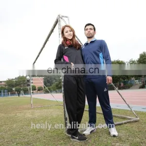 Healy Sportswear Training Sets Soccer Football Navy Blue Tracksuit Slim Men thumbnail-6
