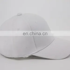 Bulk Printing High Quality CVC Metal Closure Big Visor Sports White Custom Logo High Crown Dad Cap for Ladies thumbnail-3