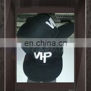 Customized Logo Printing 3D Embriodery Black Color Hip Hop Cap thumbnail-1