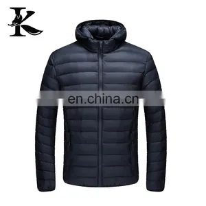 Men Winter Light Down Jacket Padding Coats With Removable Hood thumbnail-1