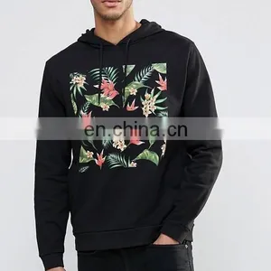 Drawstring Hoodie With Floral City Print thumbnail-1