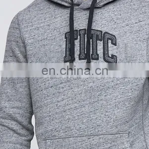 Hot Applique Logo Mens Hoodie Fashion 2016 in Grey thumbnail-3