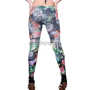 OEM Design Flower Leggings for Women 2016 thumbnail-2