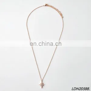 Real Rose Gold Necklace With AAA Zircon thumbnail-2