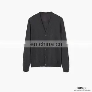 Black Knitwear as Long Sleeve Autumn Jumper Cardigan of Men Sweater 2017 thumbnail-1