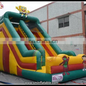 Sponge Bob Inflatable Slide , Ongoing Amusement Slider,inflatable Toboggan Slide for Kids thumbnail-2