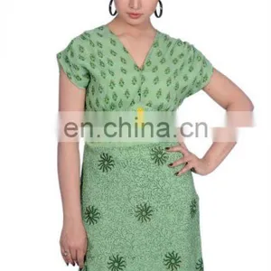 Chiffon Hand Embroidered Printed Dress thumbnail-1