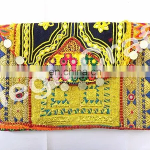 Wholesale Banjara Vintage Clutch Purse -Vintage Zari Work Clutch Purse- Vintage Bohemian Banjara Hippie Gypsy Coin Clutch thumbnail-6