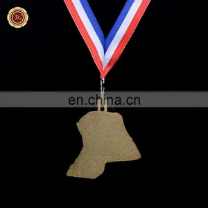 Wr China Supplier 24k Gold Plated Medal 3D Irregular Design Metal Awards Medal thumbnail-3