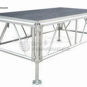 Manufacturer Supplier Cheap Material Portable Aluminum Frame Temporary Modular Stage Concert Event thumbnail-1