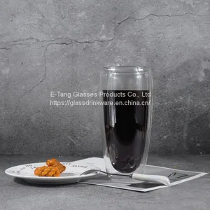 China Portable Tableware Highball Shape Clear Double Wall Glass Drinking Coffee Cup,Cheap Glass Tea Cup Glass Tea Tumbler thumbnail-2
