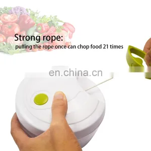 Food Chopper, Powerful & Convenient Hand Held Vegetable Chopper to Chop Fruits / Vegetables / Nuts / Herbs / Onions / Garlic thumbnail-3