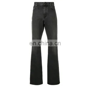DiZNEW Custom Blank Black Boot Cut Denim Jeans For Men thumbnail-2