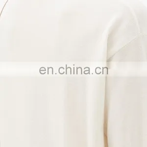 DiZNEW Unisex Women Wool Cashmere Crew Neck Pocket Cardigan Sweater thumbnail-4