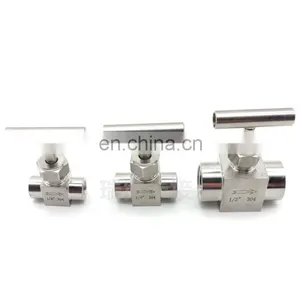 304 Stainless Steel Inner Needle Valve G1/4 One-handle Handle Flow Needle Valve thumbnail-5