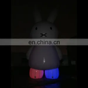 Attracting Adults and Kids Colorful LED Inflatable White Rabbit Cartoon Model For Event Evening Party,Commercial Advertising thumbnail-1