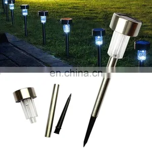 Led Solar Plug Light Lawn Light Stainless Steel Garden Decorative Light thumbnail-1