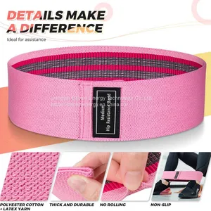 Resistance Bands, 3 Levels Exercise Bands for Legs and Butt thumbnail-2