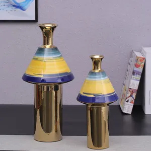 Colorfully Umbrella Small-Bore Nordic Style Jingdezhen Ceramic Vase For Home Table Decoration thumbnail-4