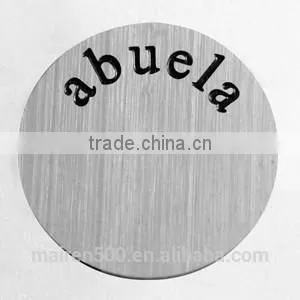 B18 Hot Sell in UK Stainless Steel Initial Disc Floating Locket Plates thumbnail-1