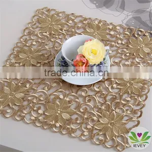 Golden Table Cloth Fabric Handmade Crochet Embroidery Tablecloth Manufacturer Lmzc1008(2)K thumbnail-2
