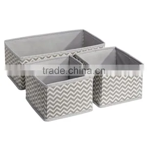 Fabric Non-woven Underwear Storage Drawer Box Drawer Organizer Set of 3 thumbnail-1