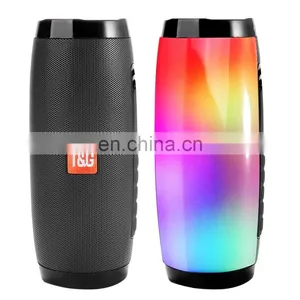 Blue Tooth Wireless Active Big Column Box Waterproof Portable Outdoor Super Bass TF FM Radio Speaker With LED Light TG157 thumbnail-1