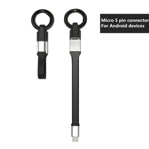 Short Keychain USB Charger Sync Data Cable for Cell Phone thumbnail-3