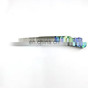 Handmade Exquisite Shell Handle Backlock Damascus Folding Gift Knife thumbnail-1