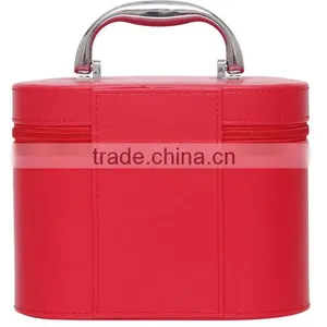 High Quality Hard Leather Travel Organizer Makeup Vanity Case,professional Beauty Box Makeup Travel Case thumbnail-5