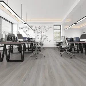 Foshan Wholesale Imitation Wood Grain SPC Floor Office Stone Plastic Floor Electrical Classroom Library Buckle Plastic Floor Tile thumbnail-3