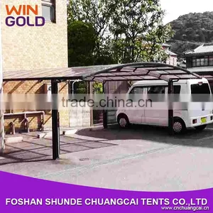 Popular Guangzhou Modern 2 Car Aluminum Carport Polycarbonate Carport Tent for Sale thumbnail-1