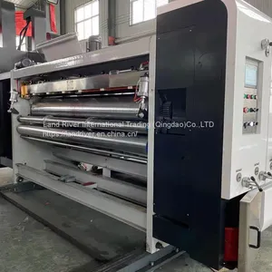 Corrugated Paper Box Carton Folding Gluing Machine Automatic Printing Slotting thumbnail-1