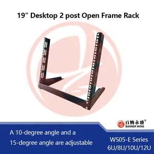 Factory OEM WS05-E 6U/8U/10U/12U 19inch Desktop Open Frame Network Rack Factory Manufacturing for Network Equipment AV Rack thumbnail-2