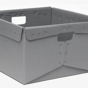 Wholesale Custom Stackable PP Corrugated Plastic Picking Totes for Warehouse Storage thumbnail-1