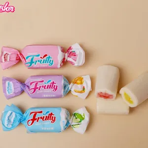 Chewy Taste Center Filled Double Color Fruity Milk Candy thumbnail-2
