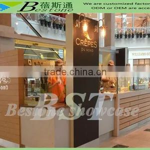 Modern Mall Displays Crepe Food Kiosk for Sale thumbnail-1